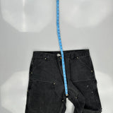 90S Made In USA Carhartt Double Knee Carpenter Pants - 35W 28L Gray Cotton