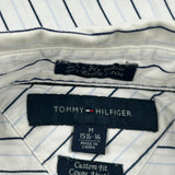 Tommy Hilfiger Striped Shirt - Medium White Cotton