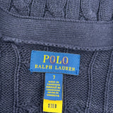 Age 7 Polo By Ralph Lauren Cardigan - Small Navy Cotton