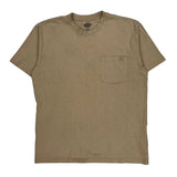 Dickies T-Shirt - Large Beige Cotton
