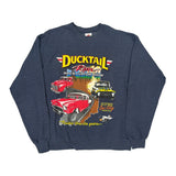 Ducktail Run Rod & Custom Show Hanes Graphic Sweatshirt - Medium Blue Cotton Blend