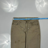 Carhartt Carpenter Trousers - 34W 34L Khaki Cotton