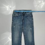 Rock & Roll Hall Of Fame Boot Cut Jeans - 28W 32L Blue Cotton