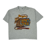 Honky-Tonk Attitude Unbranded Graphic T-Shirt - Small Gray Cotton