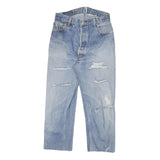 LEVI'S Womens Jeans Blue Regular Straight Denim Light W26 L22 Distressed Cotton