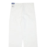 DICKIES Womens Cotton Blend White Regular Fit Straight Leg Trousers W30 L30