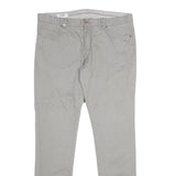 ELLESSE Mens Cotton Blend Grey Regular Fit Straight Trousers W36 L34 Casual