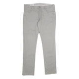 ELLESSE Mens Cotton Blend Grey Regular Fit Straight Trousers W36 L34 Casual