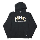 RUSSELL ATHLETIC Mens Black MHC Medicine Hat College Pullover Hoodie M