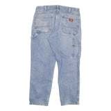 DICKIES Mens Blue Slim Jeans Denim Medium W34 L28 Workwear Zip Closure
