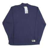 RUSSELL ATHLETIC Mens Navy Blue Classic Long Sleeve Crew Neck T-Shirt M Cotton