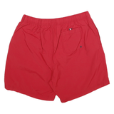 TOMMY HILFIGER Mens Red Casual Shorts 2XL W36 Drawstring Comfort Style