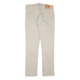 LEVI'S Mens Cotton Blend Beige Regular Straight Denim W30 L30 Zip Jeans Classic