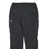 DICKIES Mens Black Regular Straight Denim W34 L30 Cargo Workwear Zip Pocket