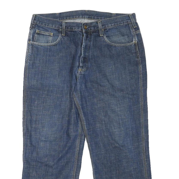 CARHARTT Mens Jeans Blue Relaxed Straight Denim Medium W34 L25 Workwear Casual
