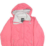 THE NORTH FACE Womens Pink Outdoor Jacket M Polyester Zip Hooded Plain Light