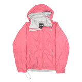 THE NORTH FACE Womens Pink Outdoor Jacket M Polyester Zip Hooded Plain Light
