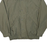 CANADA Mens Green Polyester Blend Zip Jacket M Plain Casual Outerwear