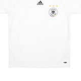 ADIDAS Mens White Black Germany Football T-Shirt M Short Sleeve Crew Neck Sports