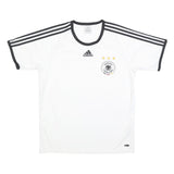 ADIDAS Mens White Black Germany Football T-Shirt M Short Sleeve Crew Neck Sports