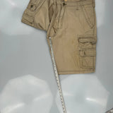 Lee Cargo Cargo Shorts - 34W 10L Beige Cotton