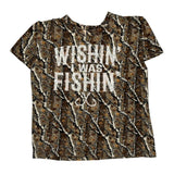 Fishing Graphic New York Clothing Camo T-Shirt - Small Brown Cotton