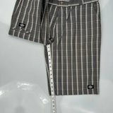 Dickies Checked Shorts - 38W 11L Grey Cotton Blend