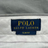Polo By Ralph Lauren Slim Fit Chinos - 34W 31L Gray Cotton