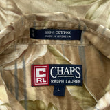 Chaps Ralph Lauren Hawaiian Shirt - Large Brown Cotton