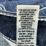 Unbranded Contrast Stitch Jeans - 35W US 10 Dark Wash Cotton