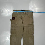 Wrangler Cargo Pants - 33W 32L Khaki Cotton