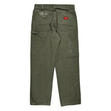 Dickies Carpenter Trousers - 32W 32L Green Cotton