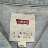 Levis Denim Shirt - Large Light Wash Cotton