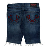 Manchester United True Religion Denim Shorts - 34W 11L Dark Wash Cotton
