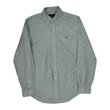 Ralph Lauren Checked Shirt - Small Green Cotton