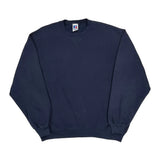 90'S Blank Made In USA Russell Athletic Sweatshirt - XL Navy Cotton Blend