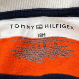 Age 18 Months Tommy Hilfiger Striped Polo Shirt - 3XS Red Cotton