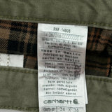 Carhartt Cargo Carpenter Trousers - 36W 32L Green Cotton