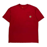 Carhartt T-Shirt - Large Red Cotton