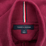 Tommy Hilfiger 1/4 Zip - Large Burgundy Cotton