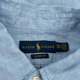 Ralph Lauren Short Sleeve Shirt - 2XL Blue Linen