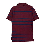 Age 8-9 Polo By Ralph Lauren Striped Polo Shirt - Medium Burgundy Cotton