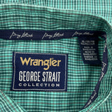Wrangler Checked Shirt - XL Green Cotton