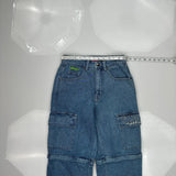 Empyre Cargo Pants - 26W 30L Blue Cotton