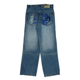 Southpole Graphic Jeans - 29W 28L Blue Cotton