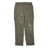 Carhartt Cargo Trousers - 34W 32L Khaki Cotton