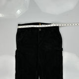 Carhartt Double Knee Carpenter Trousers - 25W 30L Black Cotton