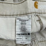 Carhartt Cargo Shorts - 37W 10L Beige Cotton