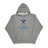 Adidas Hoodie - Large Gray Cotton Blend