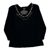 Harley Davidson Long Sleeve T-Shirt - XL Black Cotton